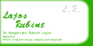 lajos rubint business card